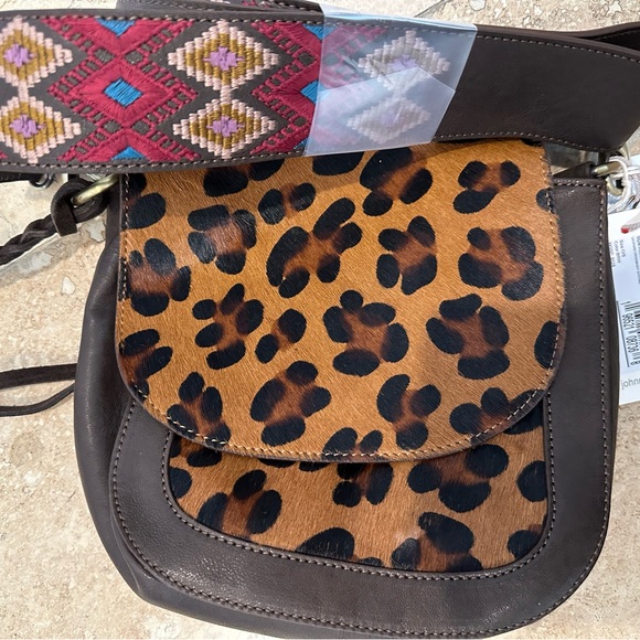 Johnny Was Leopard Crossbody Satchel - Picture 6 of 9